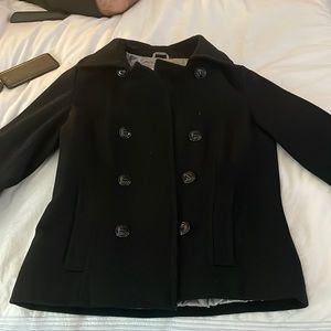 Calvin Klein black pea coat
